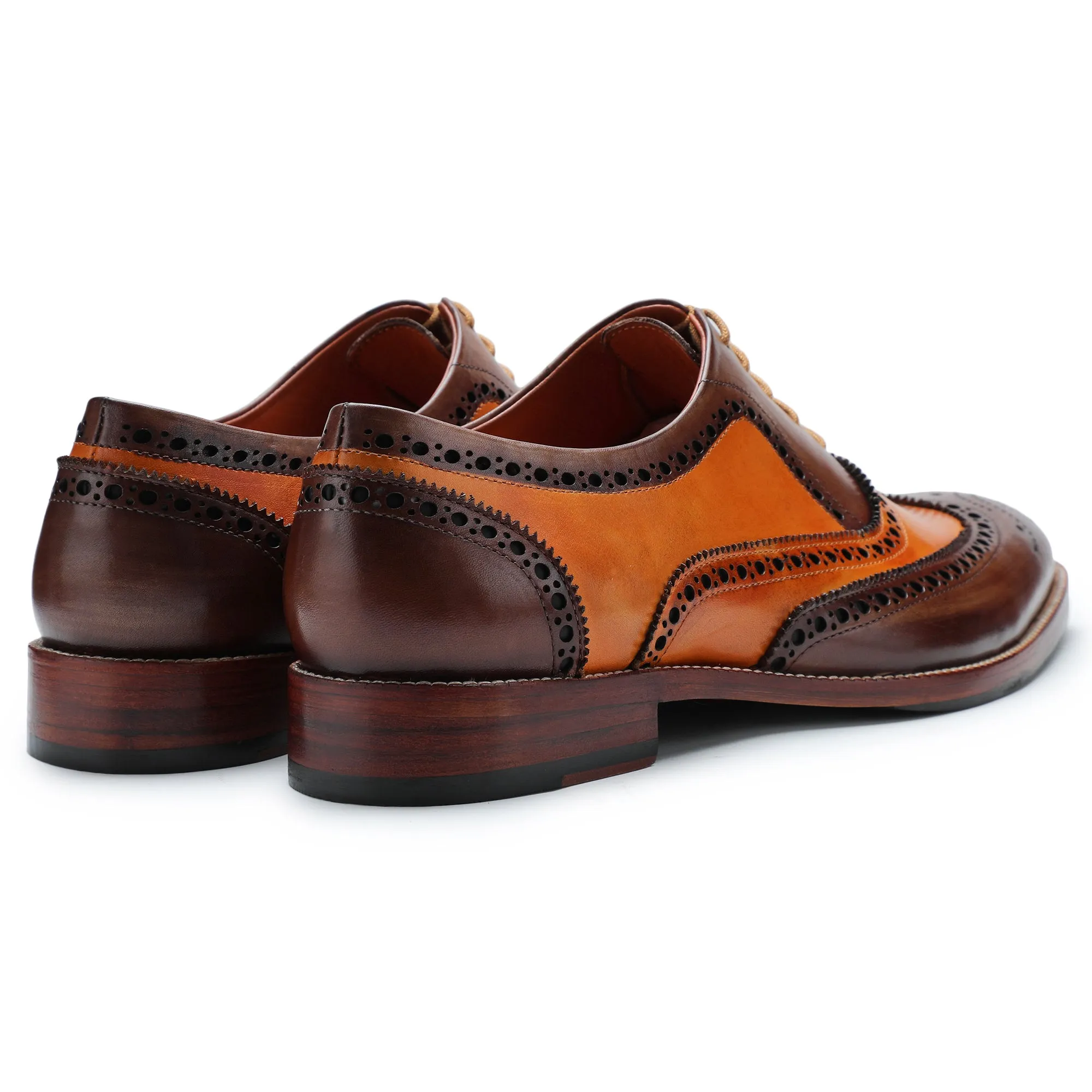 Wingtip Brogue Oxford - Brown & Orange