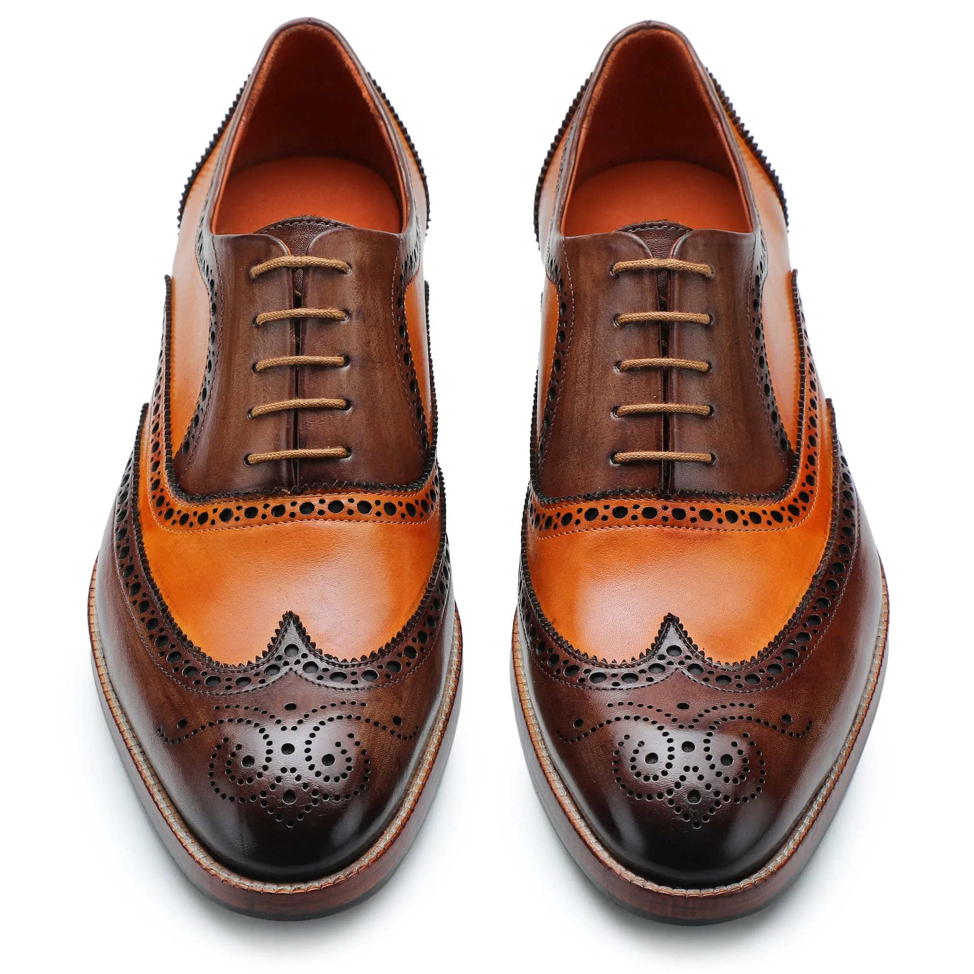 Wingtip Brogue Oxford - Brown & Orange