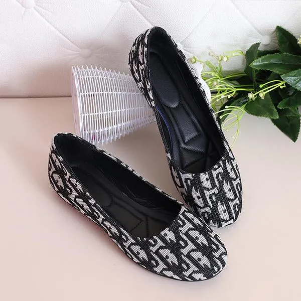 Women's Casual Knitted Slip-On Flats 85132926S