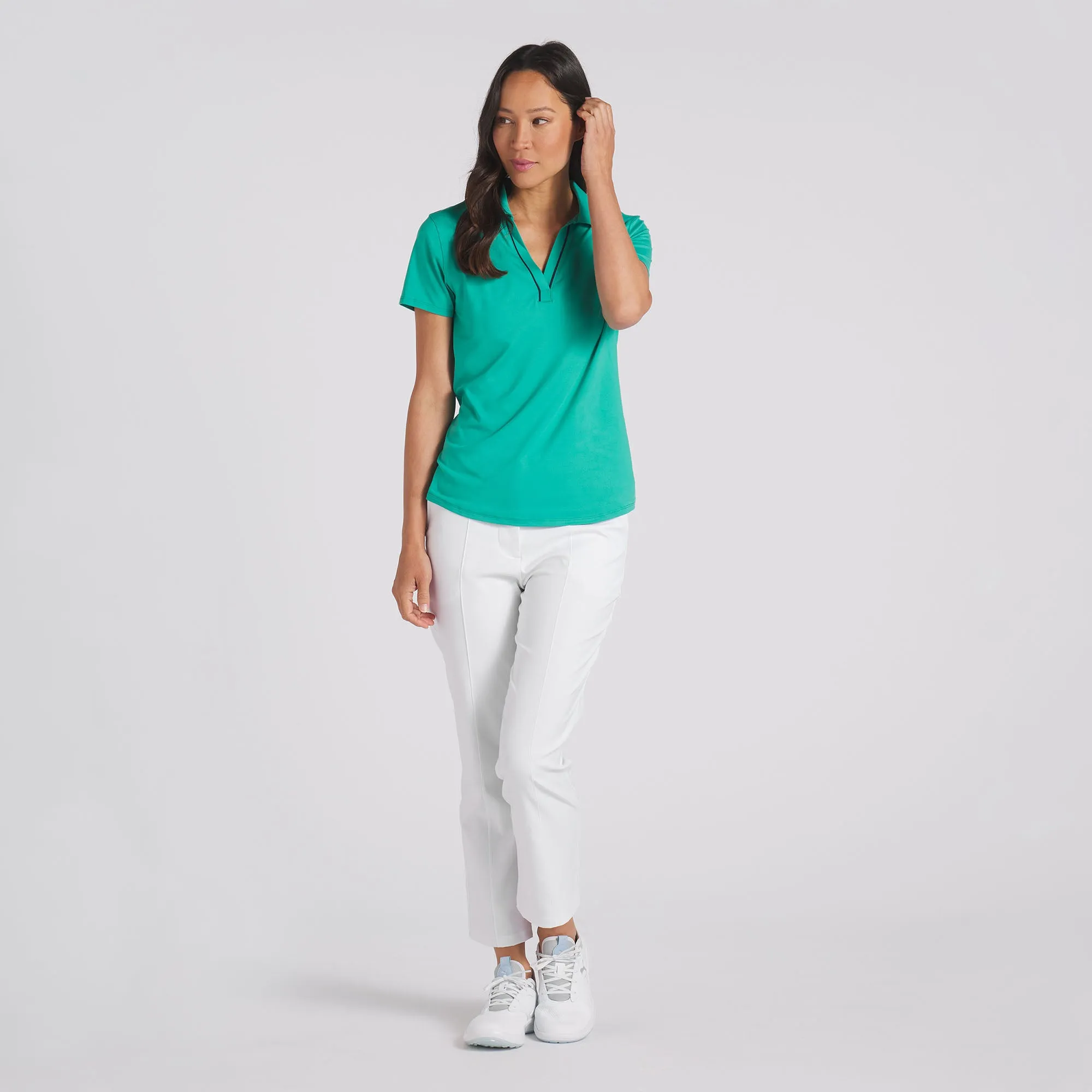 Women's CLOUDSPUN Piped Golf Polo