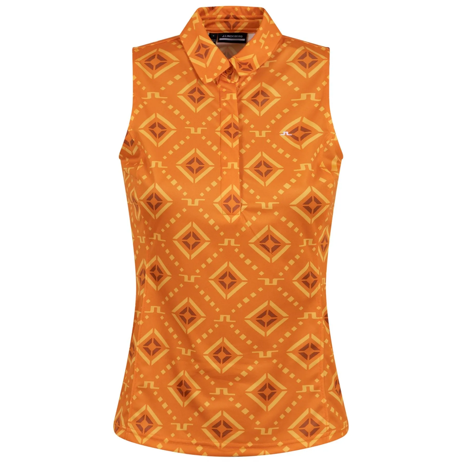 Womens Dena Print SL Jersey Orange Diamond Logo - SS23