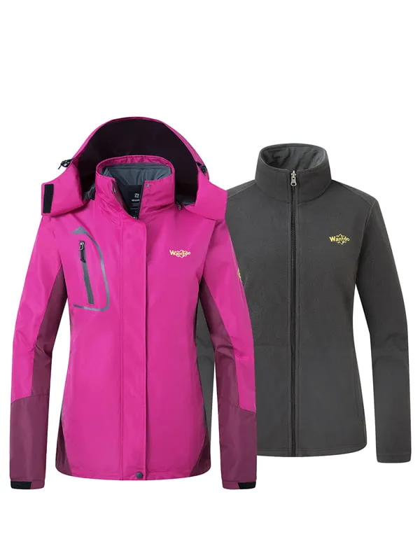 Women's Fleece 3-in-1 Interchange Ski Jacket Waterproof Insulated Coat Alpine III