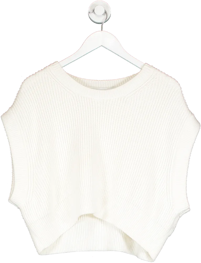 ZARA Cream Sleeveless Knit Top UK M